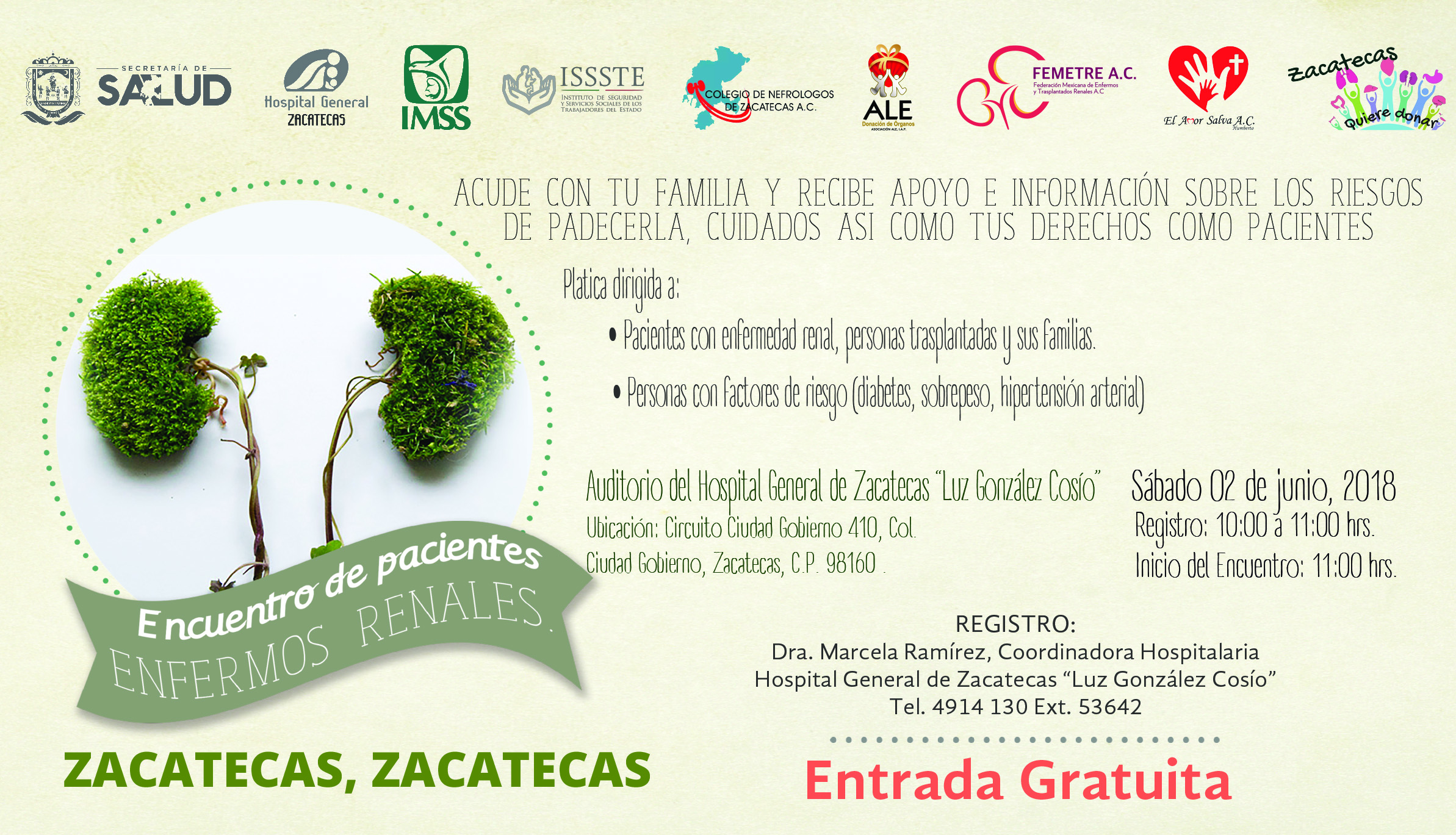 Encuentro de Pacientes Enfermos Renales, Zacatecas, Zac.